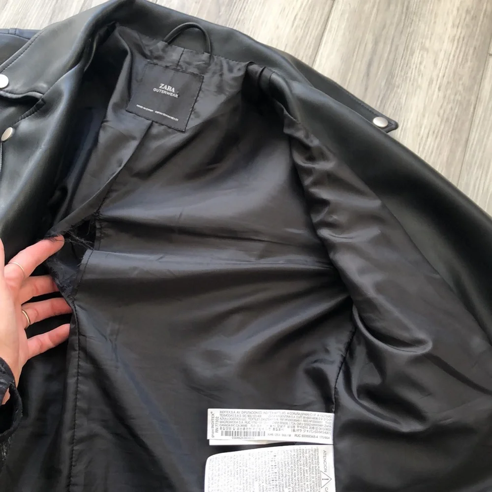 Zara Outerwear Leather Jacket - Picture 8 of 9